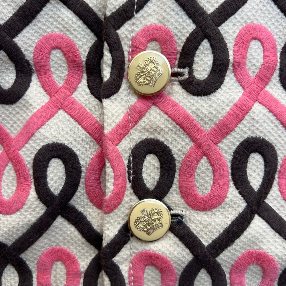 Juicy Couture Pink and Brown Embroidered Mini Skirt - Picture 6 of 6